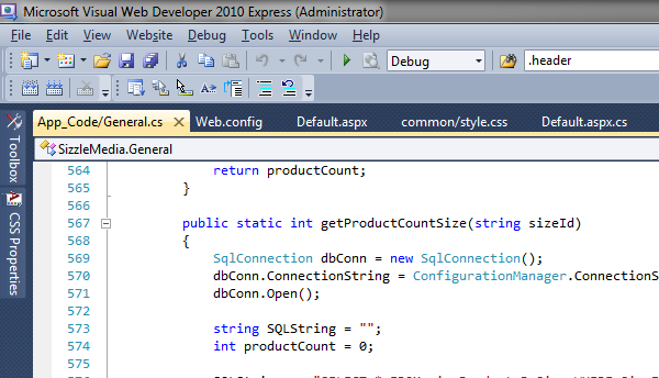 Visual Web Developer