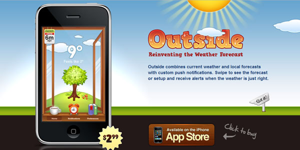 Outside