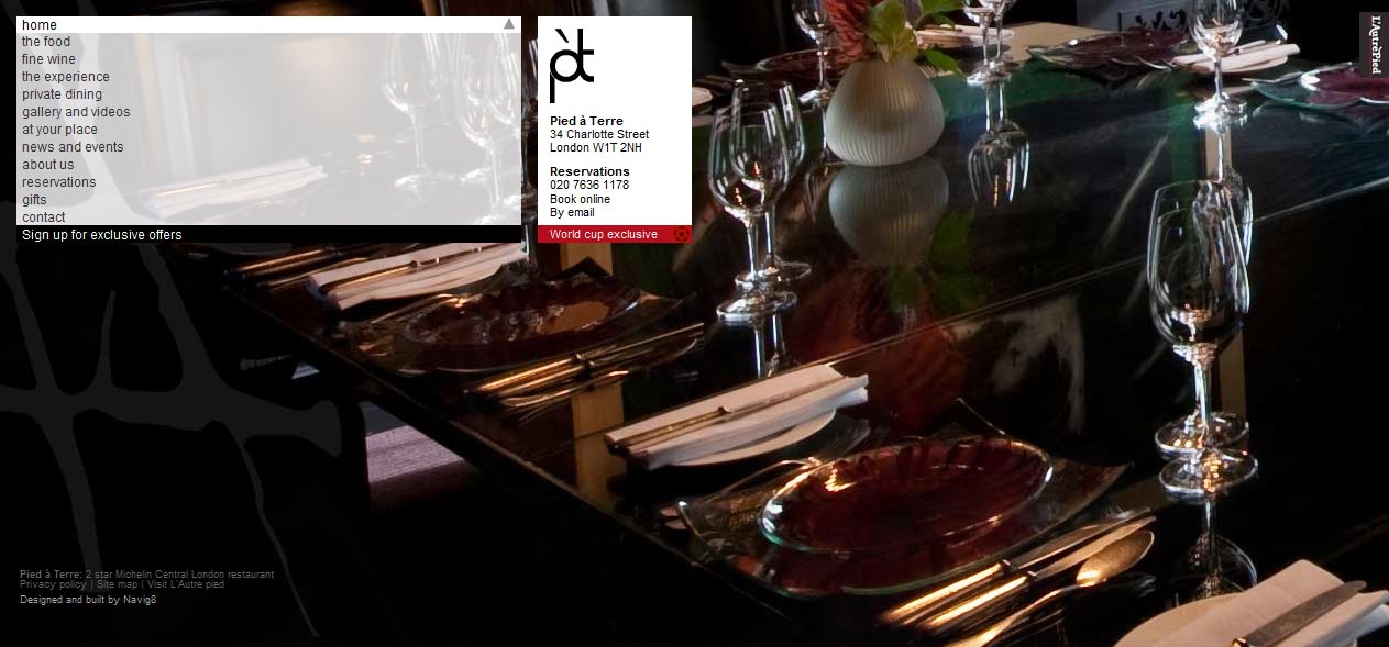 Pied à Terre Restaurant