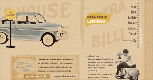 Michela Chiucini | Vintage / Retro Web Design